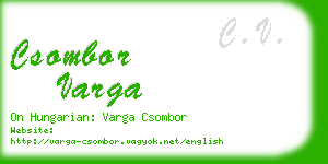 csombor varga business card